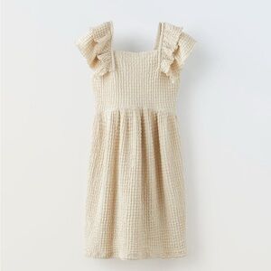 Zara Kids Beige Ruffle Dress